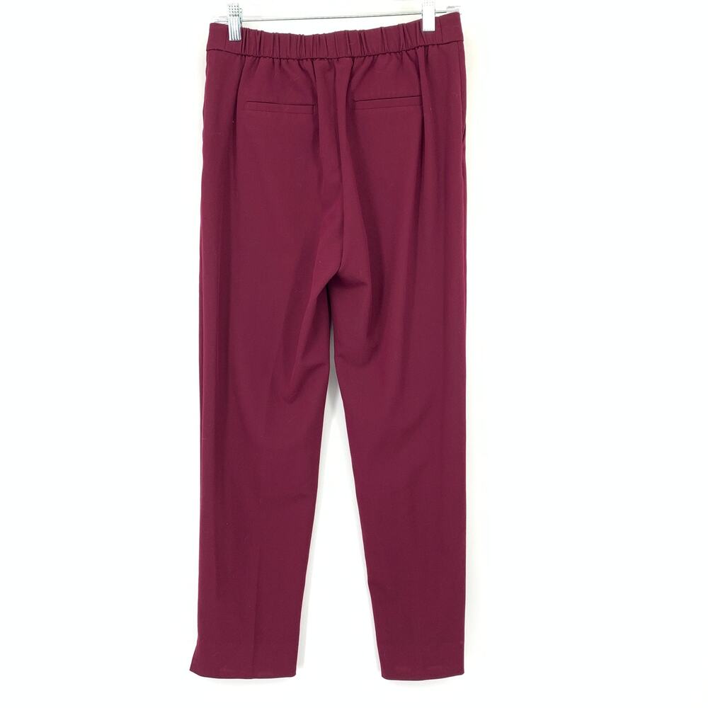 Banana Republic Factory Hayden Pants Womens Size 2 Maroon Burgundy Elastic Back - Picture 2 of 6